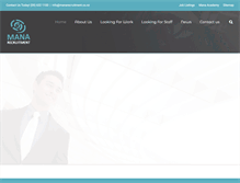 Tablet Screenshot of manarecruitment.co.nz